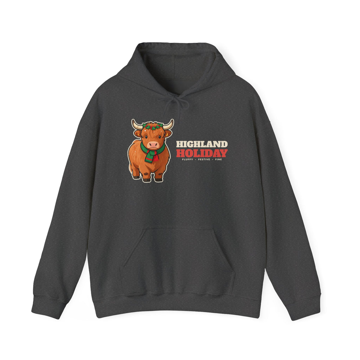 Highland Holiday Cow Christmas Hoodie