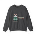 Ugly Christmas Sweater Style Crewneck Sweatshirt Cat, Cat Approved Funny Holiday Crewneck Sweatshirt, Grumpy Cat Christmas Crewneck Sweatshirt, Cat Mom Gift, Cat Lover Crewneck Sweatshirt