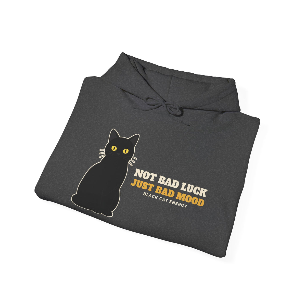 Not Bad Luck, Just a Bad Mood Black Cat Hoodie | Black Cat Gift