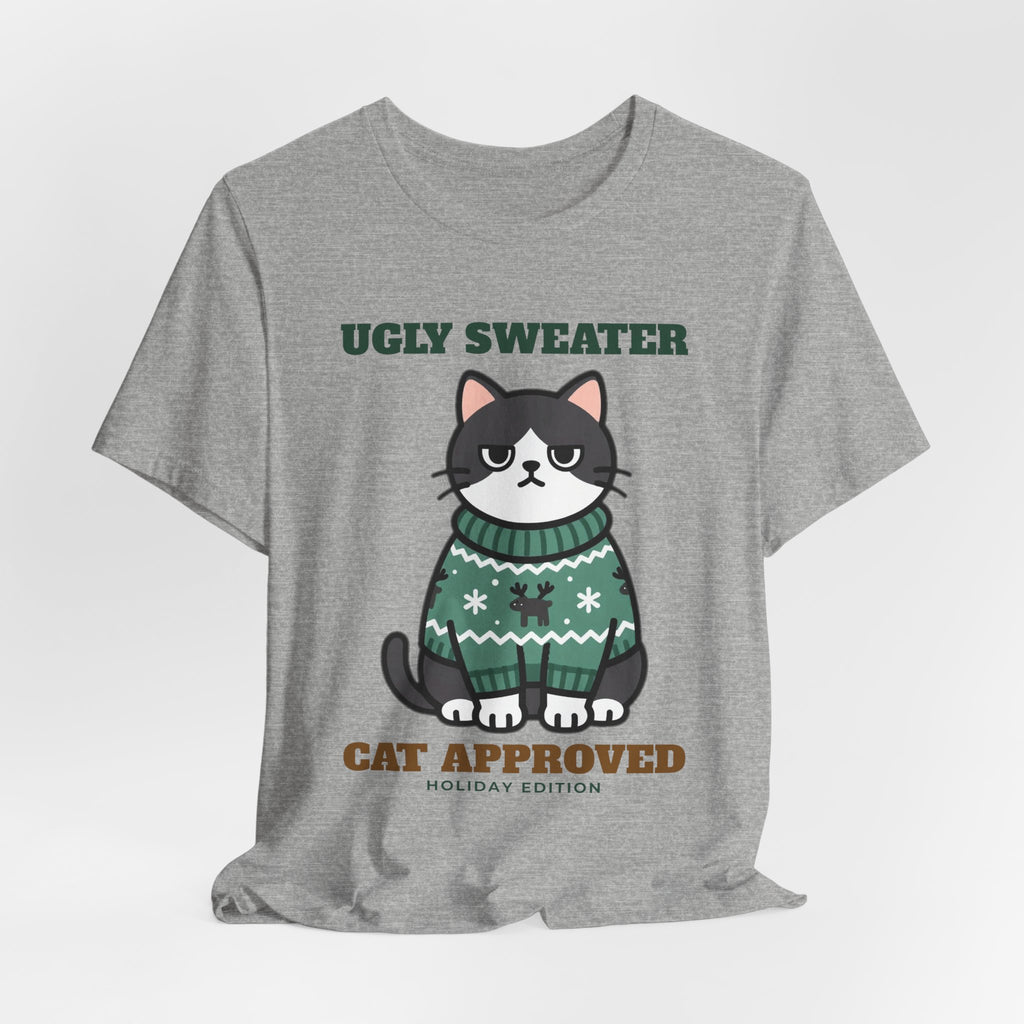 Cat Approved Ugly Christmas Sweater Tee