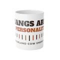 Highland Cow Mug - Bangs Are a Personality Coffee Cup - original mug design by Pastime Goods
