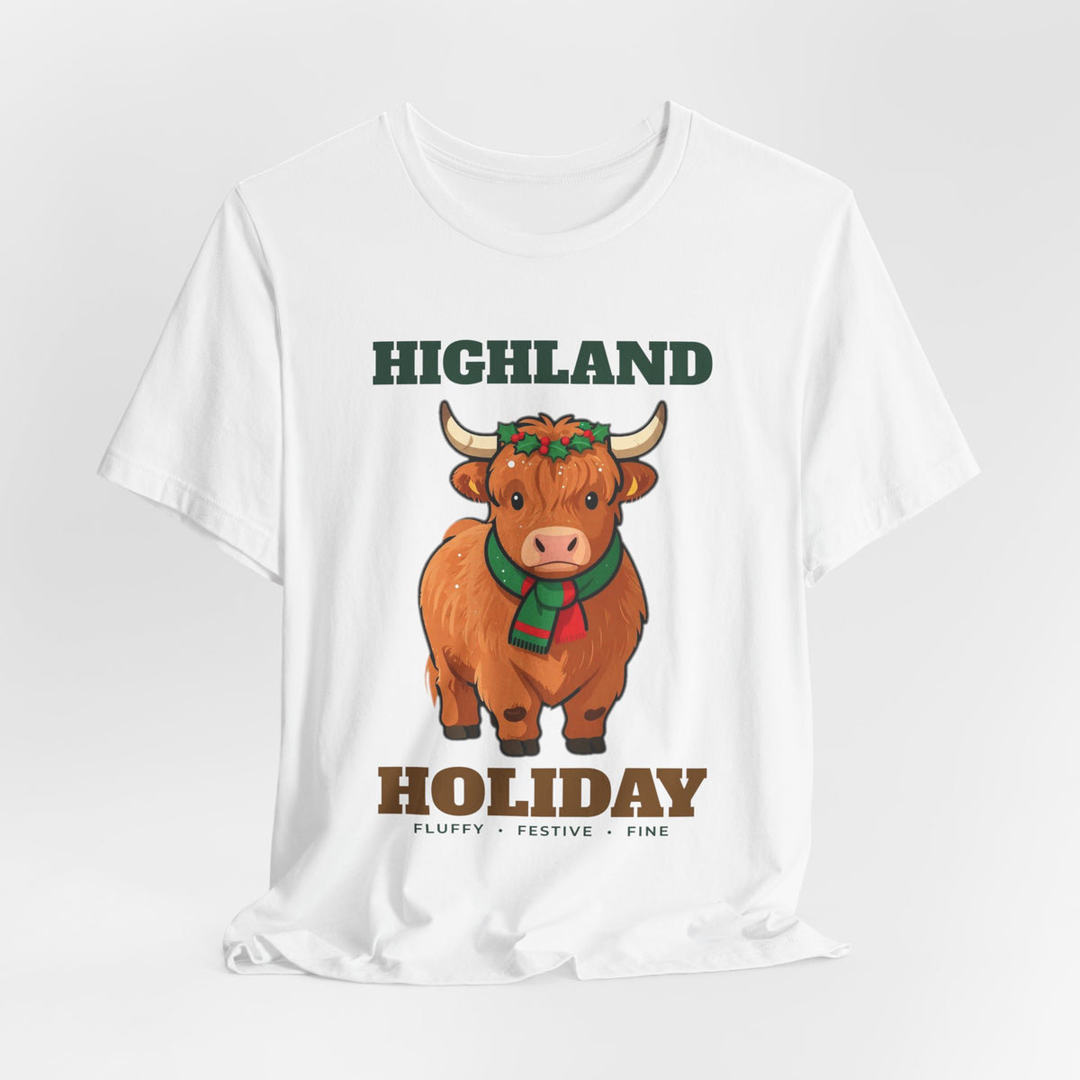 Highland Holiday Cow Christmas Tee