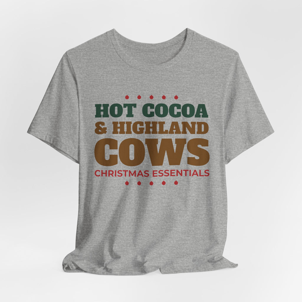 Hot Cocoa and Highland Cows Christmas Tee