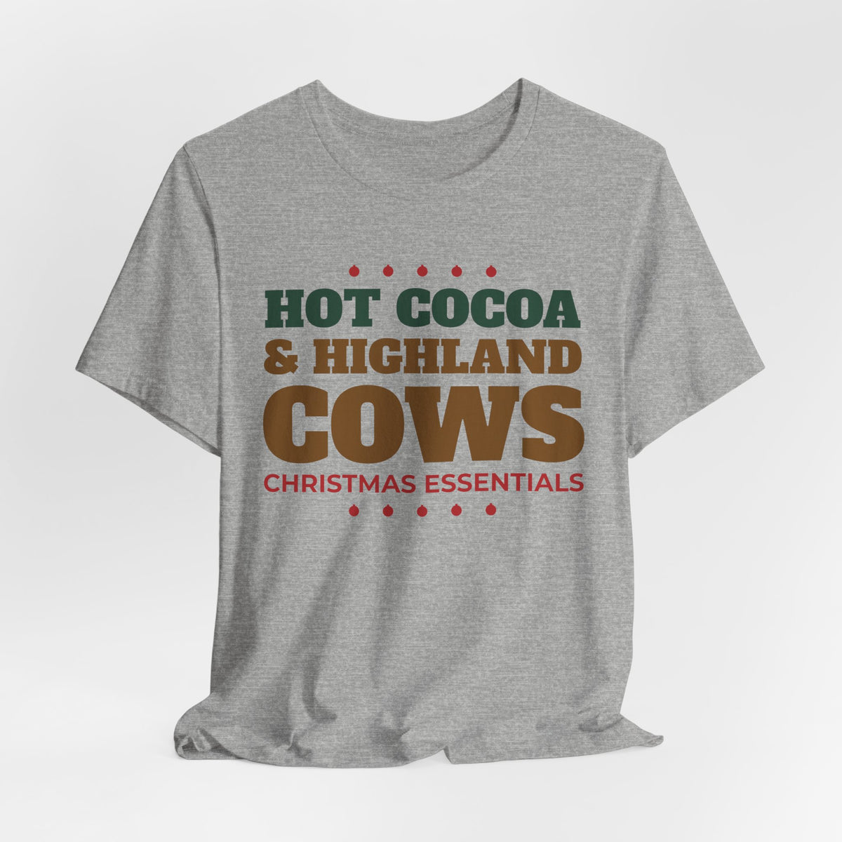 Hot Cocoa and Highland Cows Christmas Tee