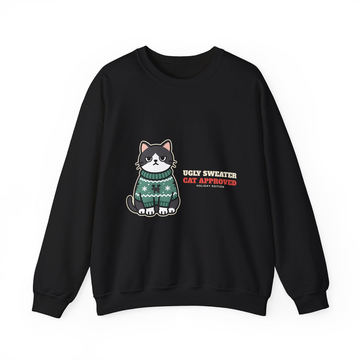 Cat Approved ugly Christmas sweater crewneck sweatshirt by Passtime Goods