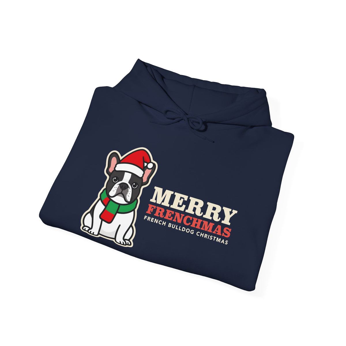 French Bulldog Christmas Hoodie | Merry Frenchmas Frenchie Sweatshirt | Frenchie Mom Dog Christmas Gift