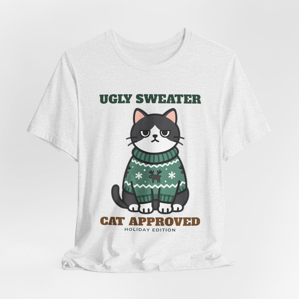 Cat Approved Ugly Christmas Sweater Tee