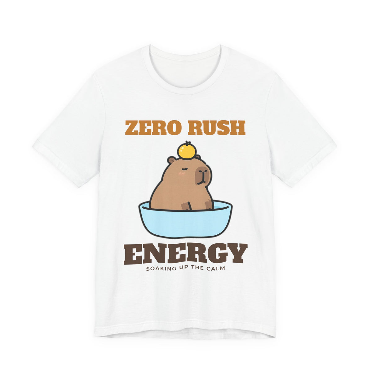 Capybara Shirt - Zero Rush Energy Tee - original t-shirt design by Pastime Goods