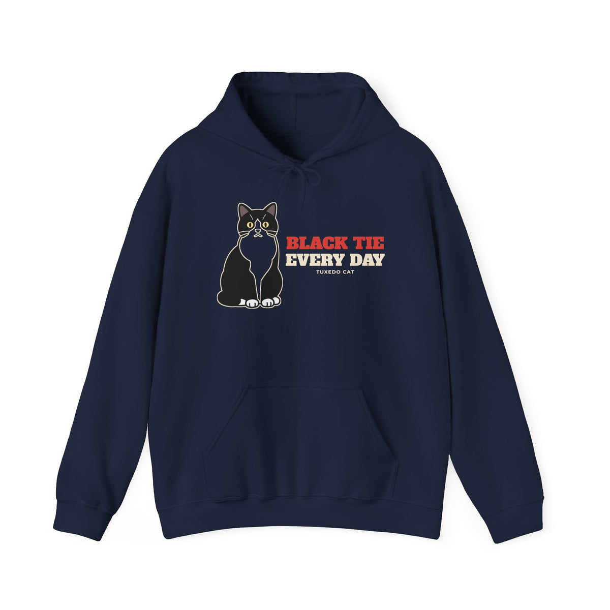 Black Tie Every Day Tuxedo Cat Hoodie | Tuxedo Cat Gift