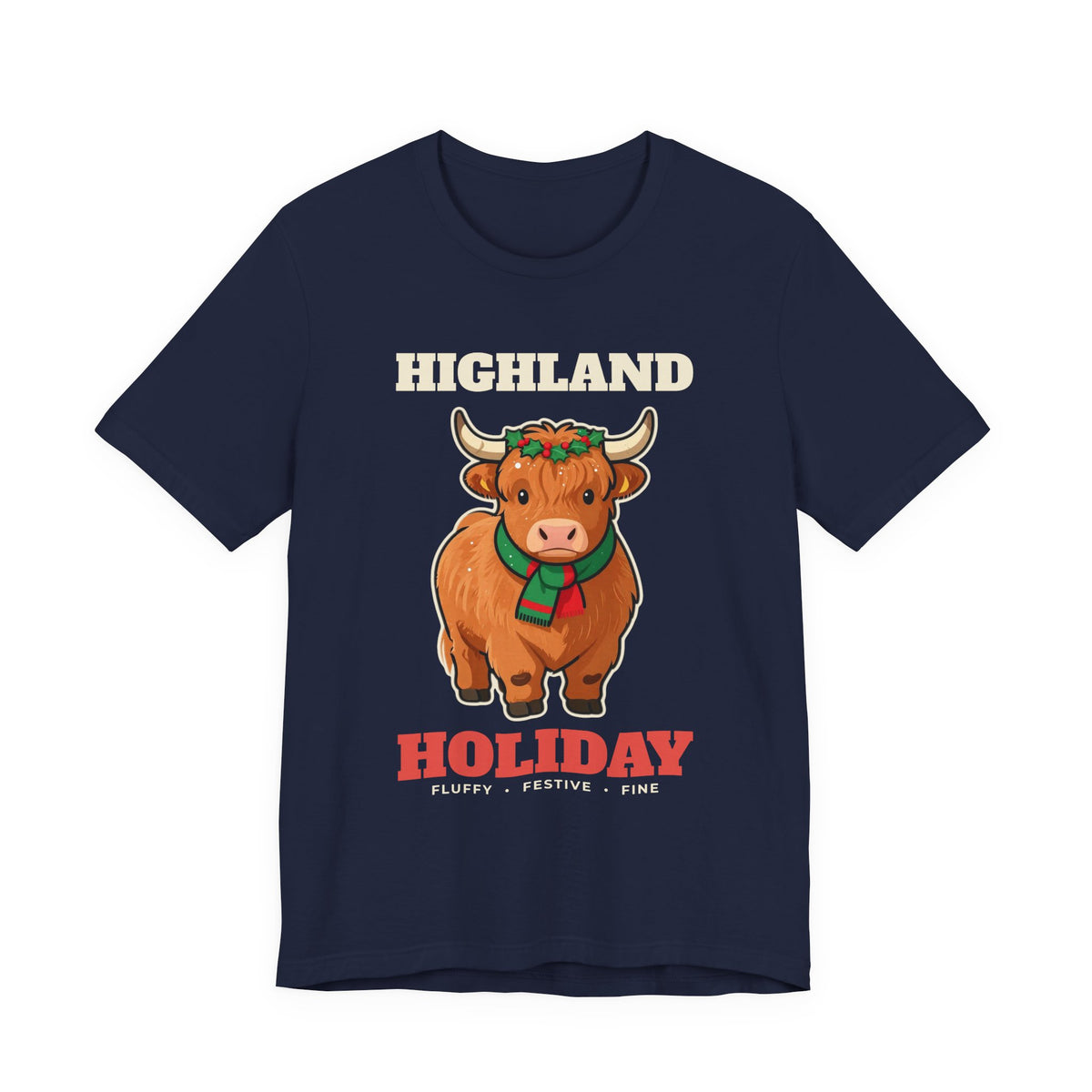 Highland Holiday Cow Christmas Tee