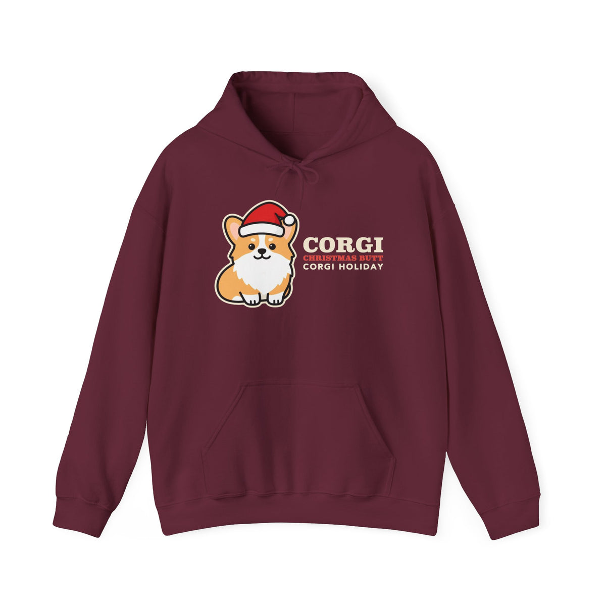 Corgi Christmas Hoodie | Corgi Santa Hat Christmas Sweatshirt | Corgi Mom Dog Christmas Gift