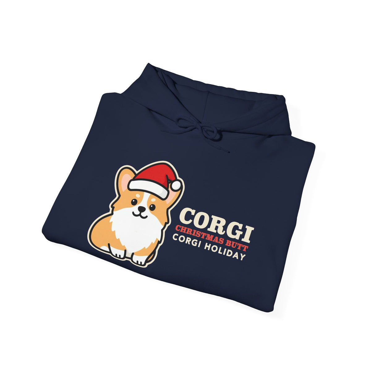 Corgi Christmas Hoodie | Corgi Santa Hat Christmas Sweatshirt | Corgi Mom Dog Christmas Gift