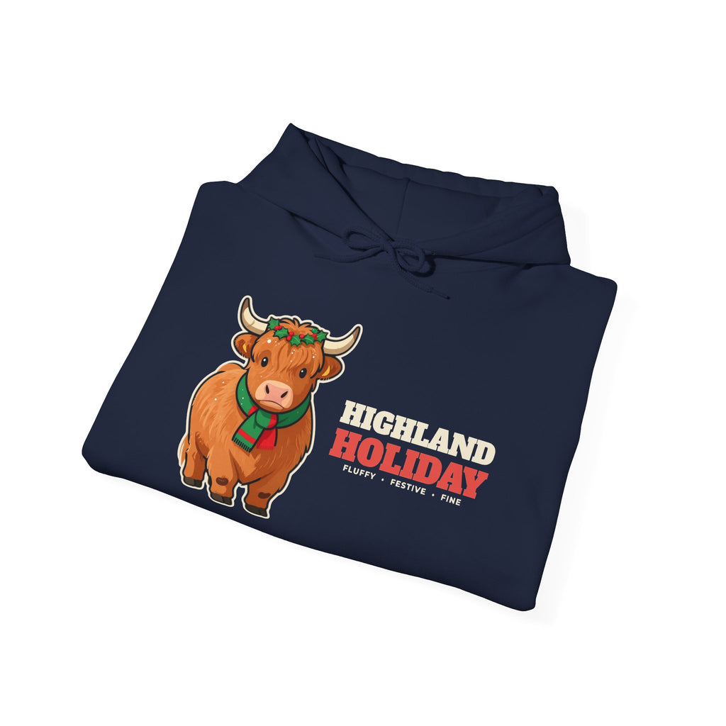 Highland Holiday Cow Christmas Hoodie