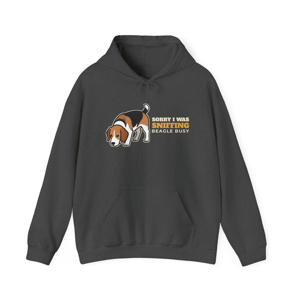 Beagle lover hoodie - Sorry I Was Sniffing design, alternate view
