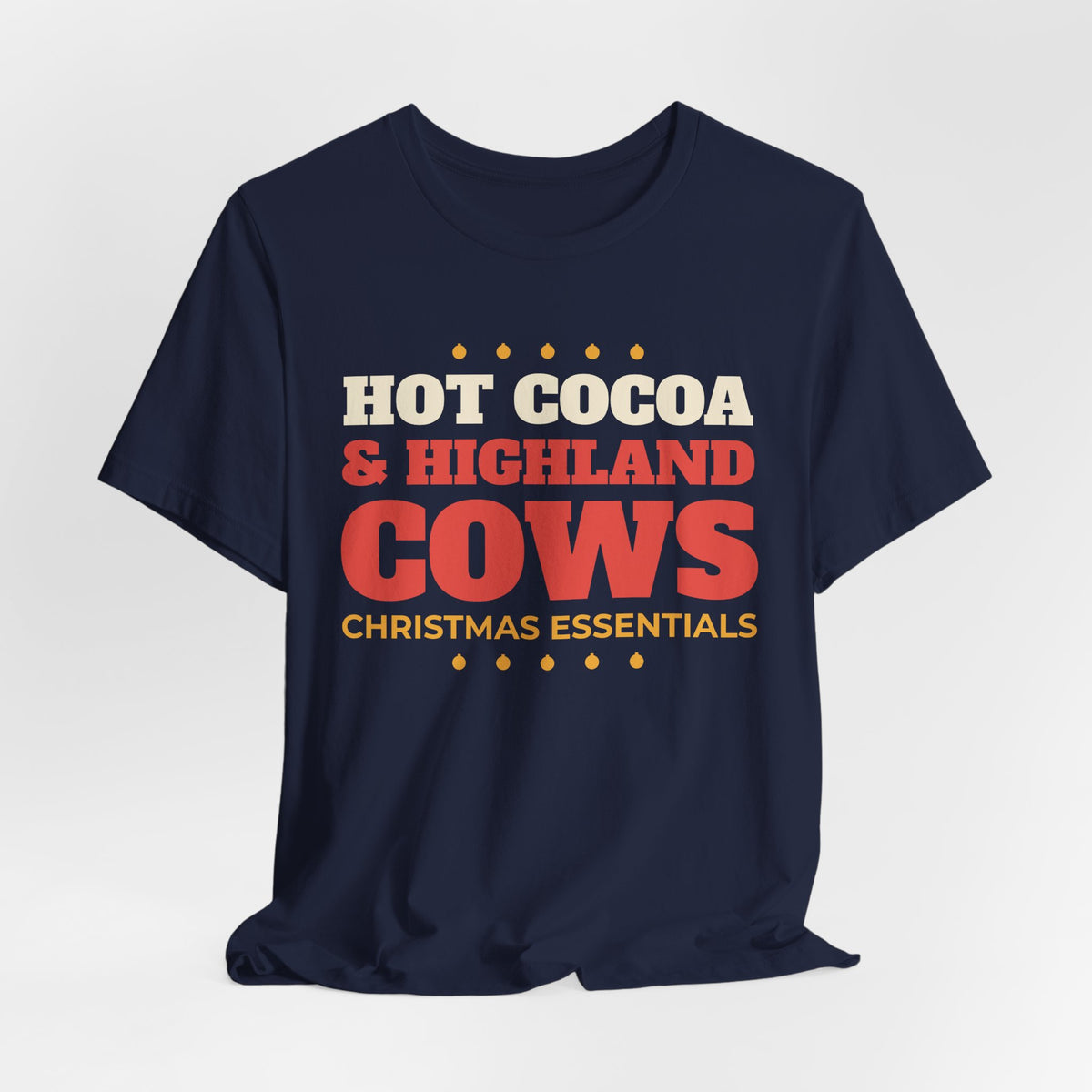 Hot Cocoa and Highland Cows Christmas Tee