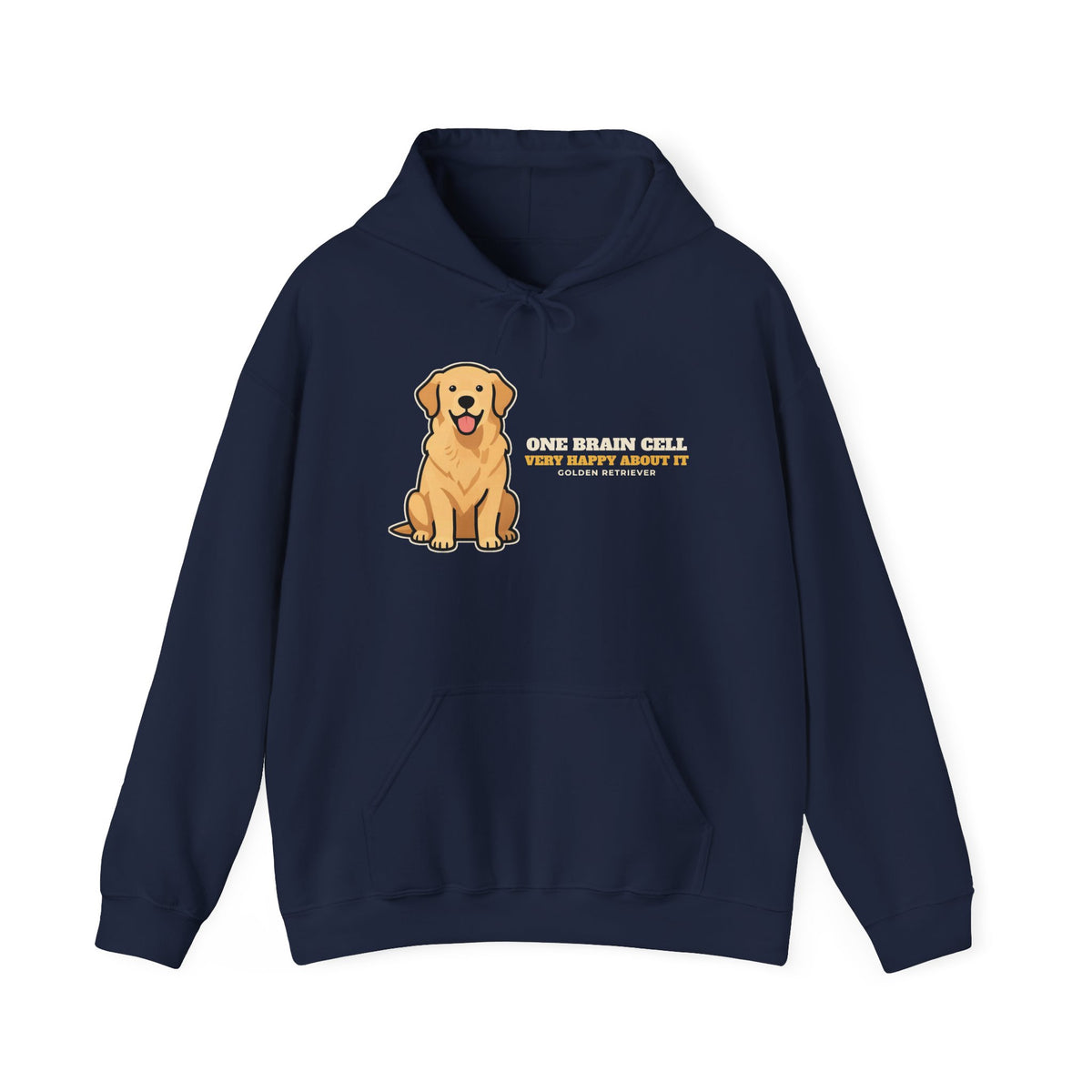 One Brain Cell golden retriever hoodie, funny golden retriever gift