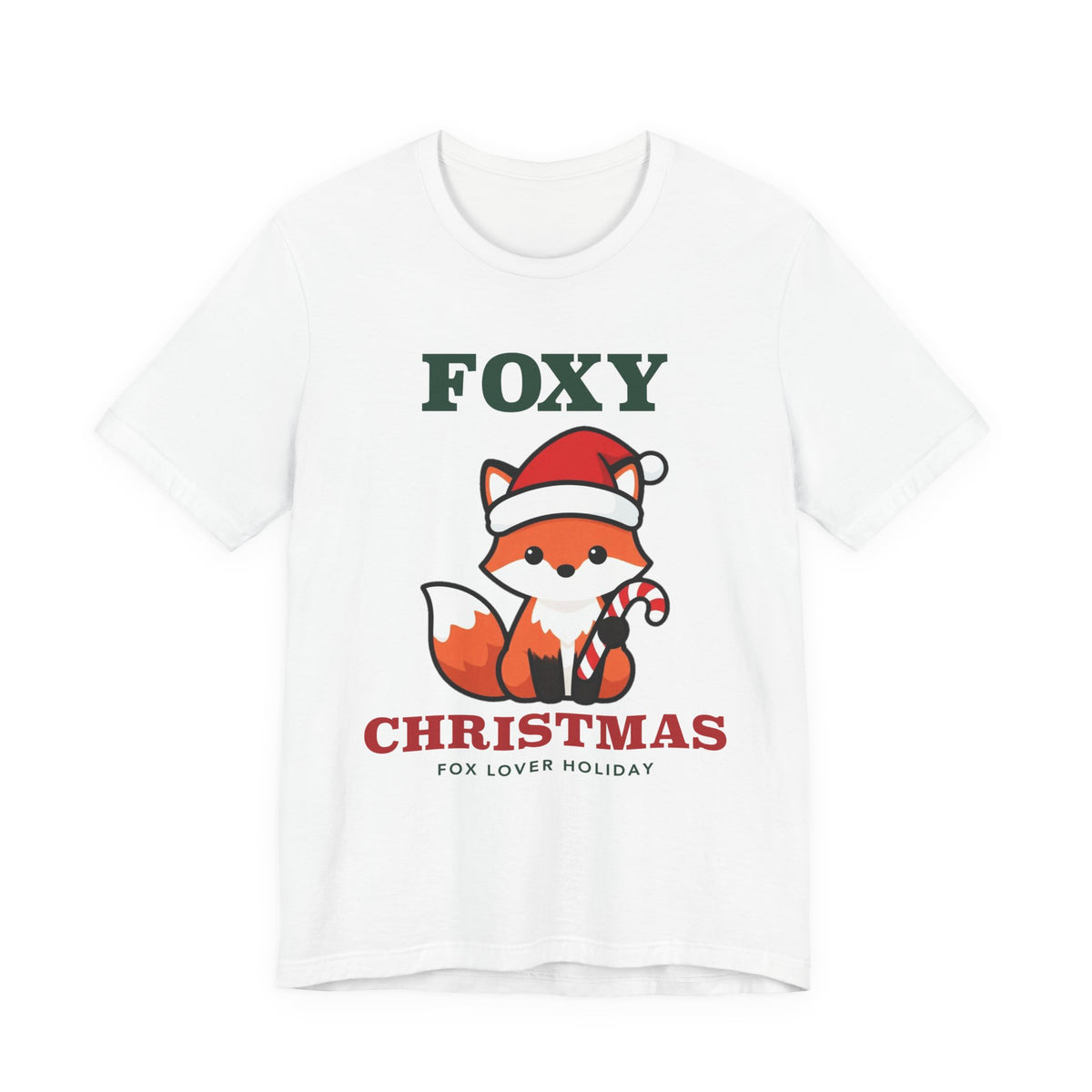 Fox Christmas Shirt | Cute Fox Santa Hat Christmas Tee | Fox Lover Christmas Gift