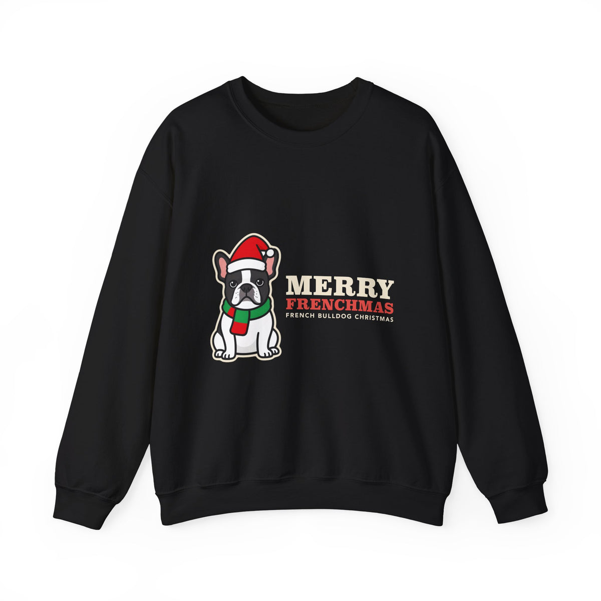 Merry Frenchmas French bulldog Christmas crewneck sweatshirt by Passtime Goods