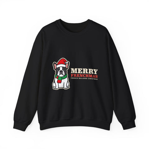 Merry Frenchmas French bulldog Christmas crewneck sweatshirt by Passtime Goods
