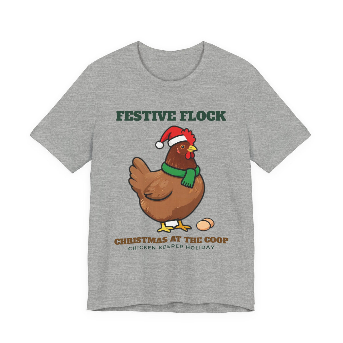 Festive Flock Chicken Christmas Tee