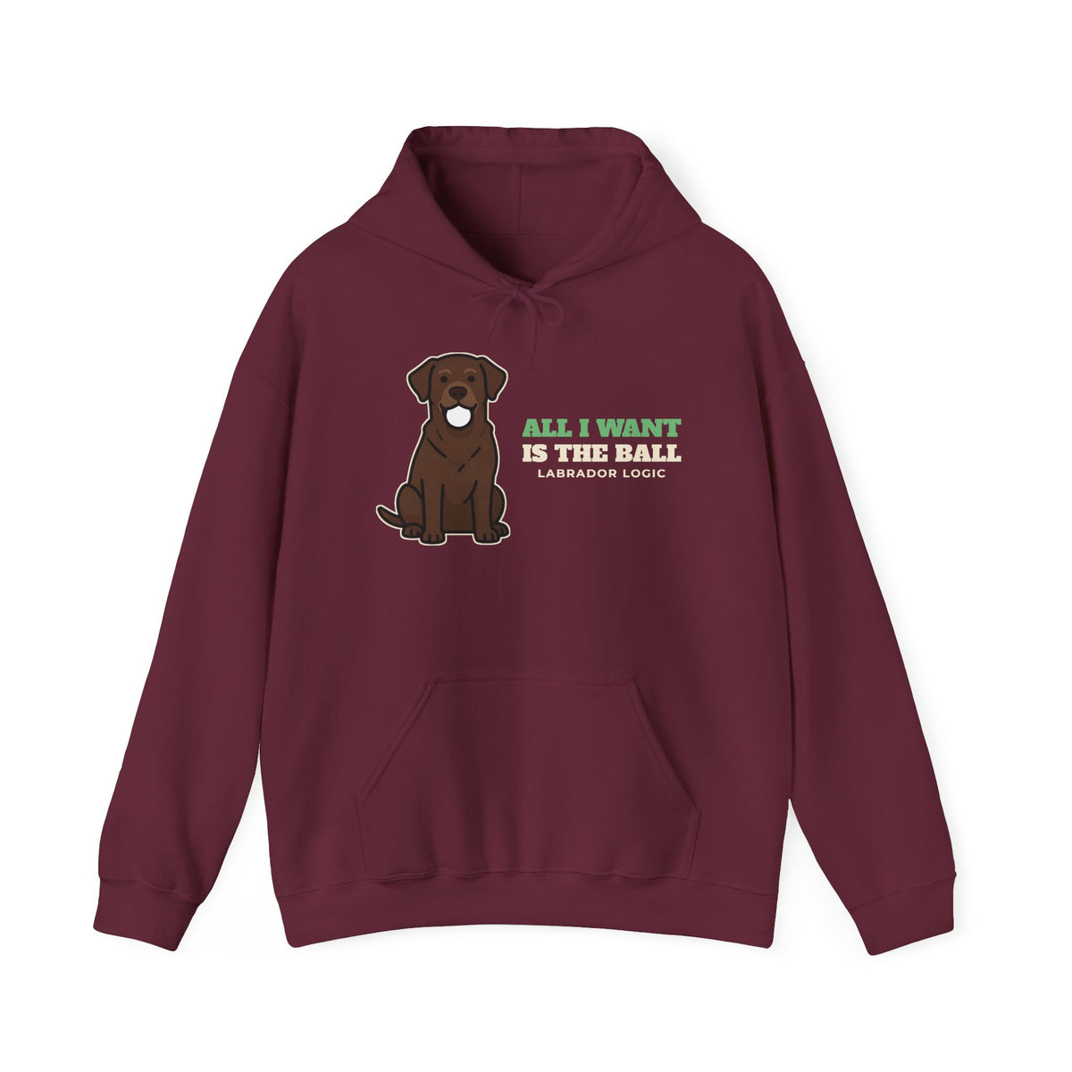 All I Want Is the Ball Labrador Hoodie - labrador mom and dad gift sweatshirt (photo 2)