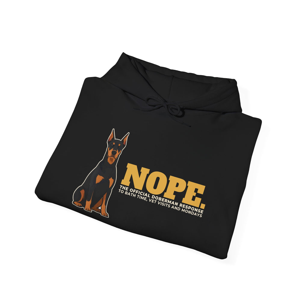 Nope. Funny Doberman Hoodie | Doberman Lover Gift