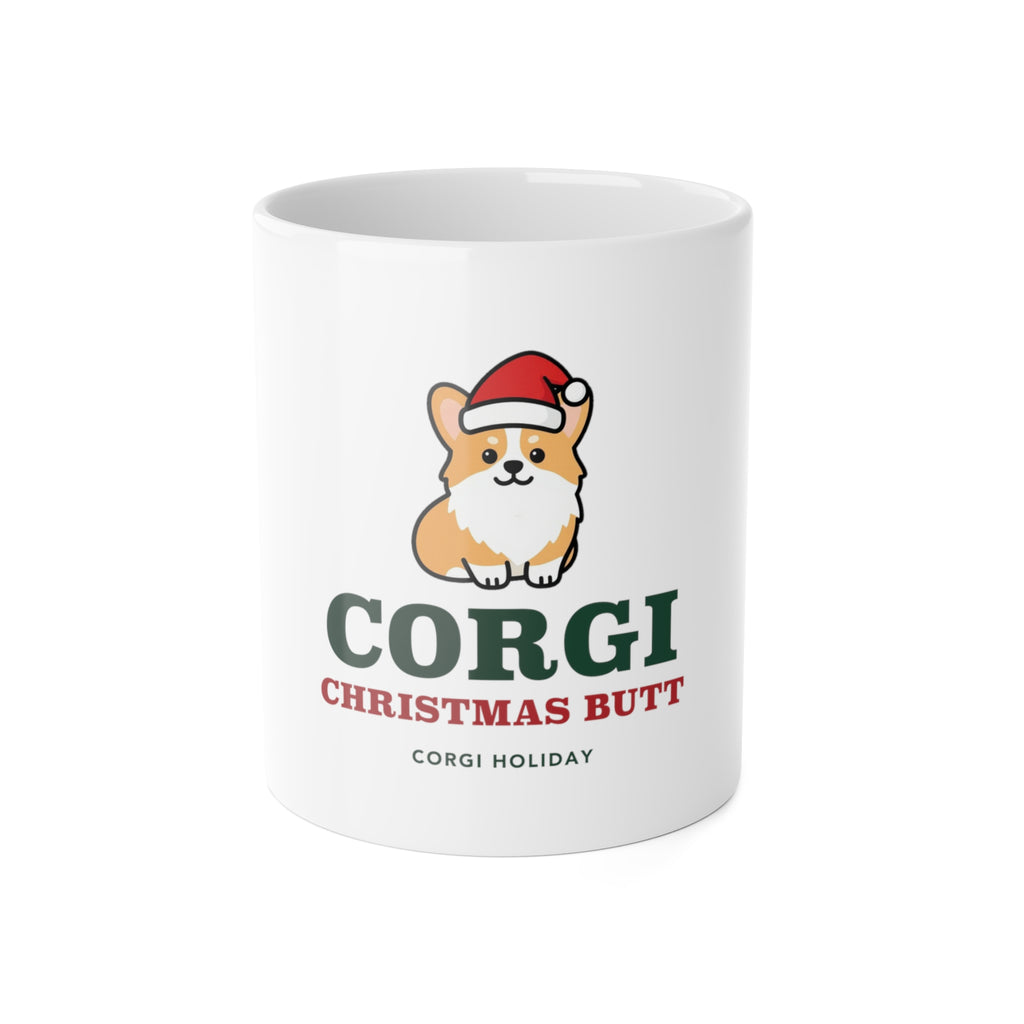Corgi Christmas Mug | Corgi Santa Hat Christmas Coffee Cup | Corgi Mom Dog Christmas Gift