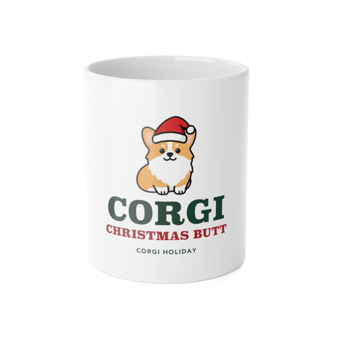 Corgi Christmas Mug | Corgi Santa Hat Christmas Coffee Cup | Corgi Mom Dog Christmas Gift