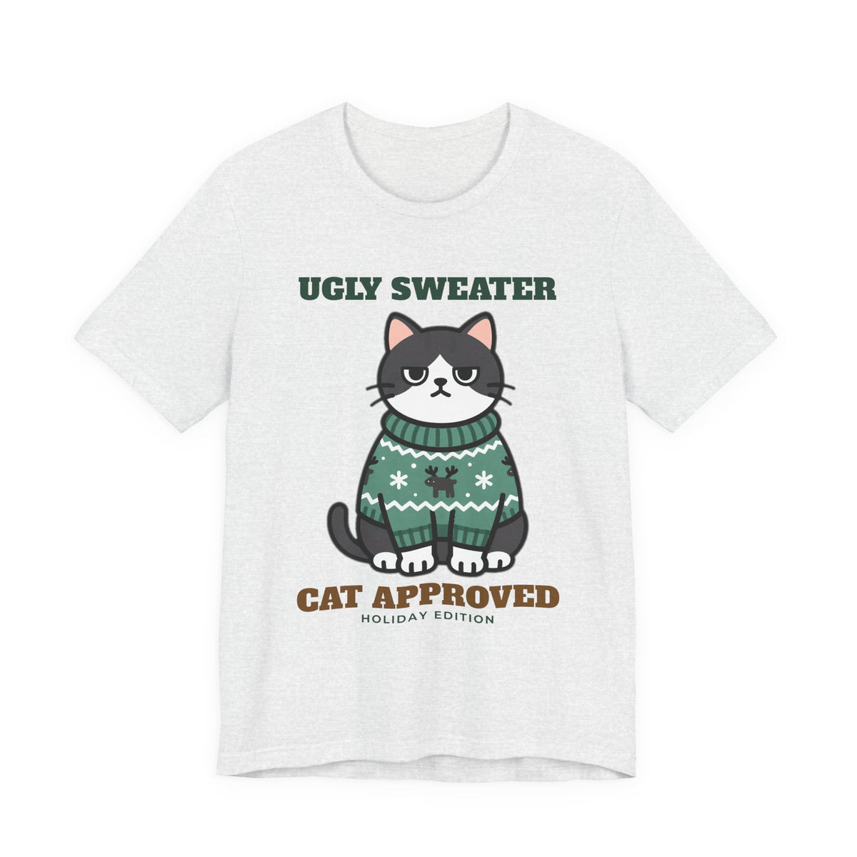 Cat Approved Ugly Christmas Sweater Tee