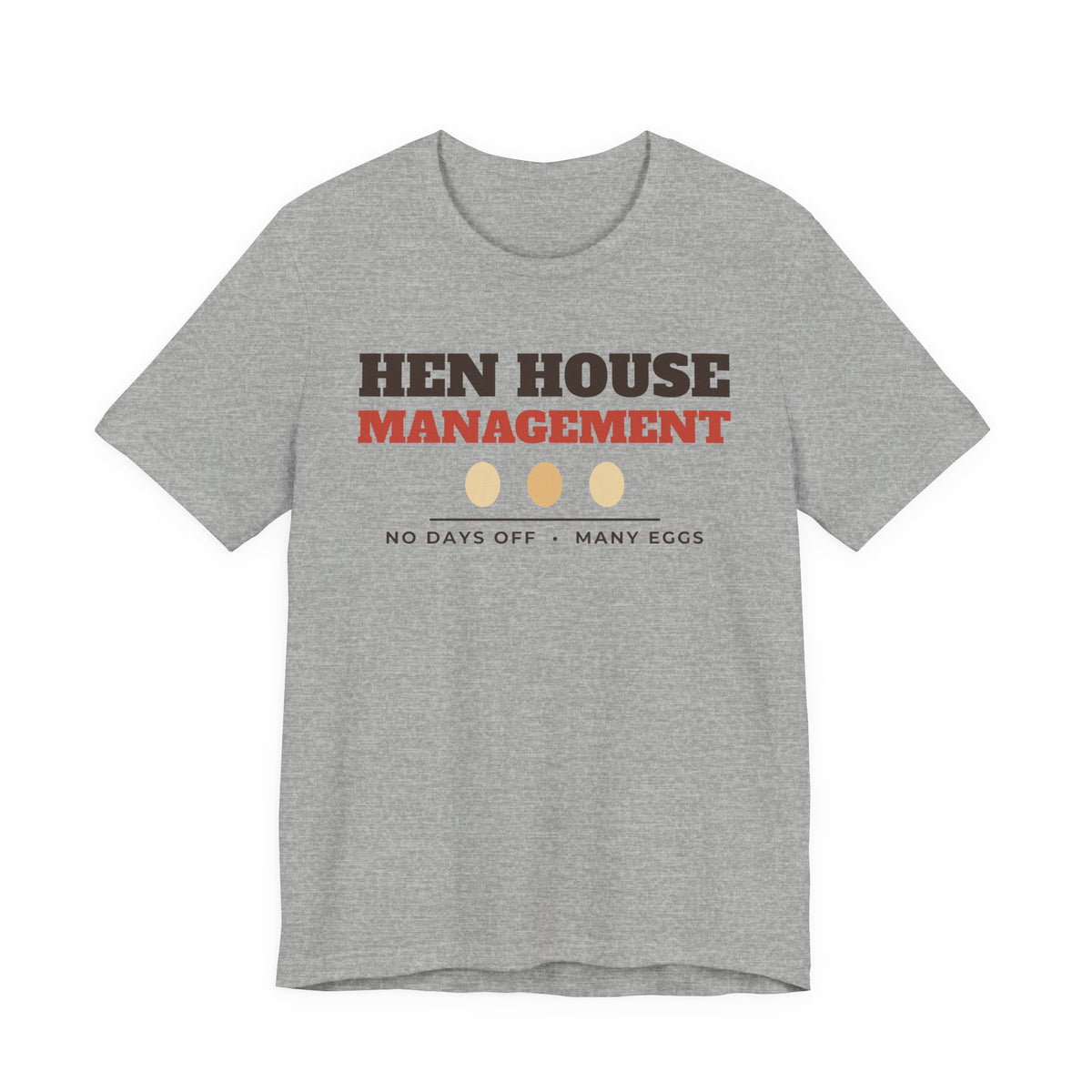 Chicken Mom Shirt with the Hen House Management design in athletic heather