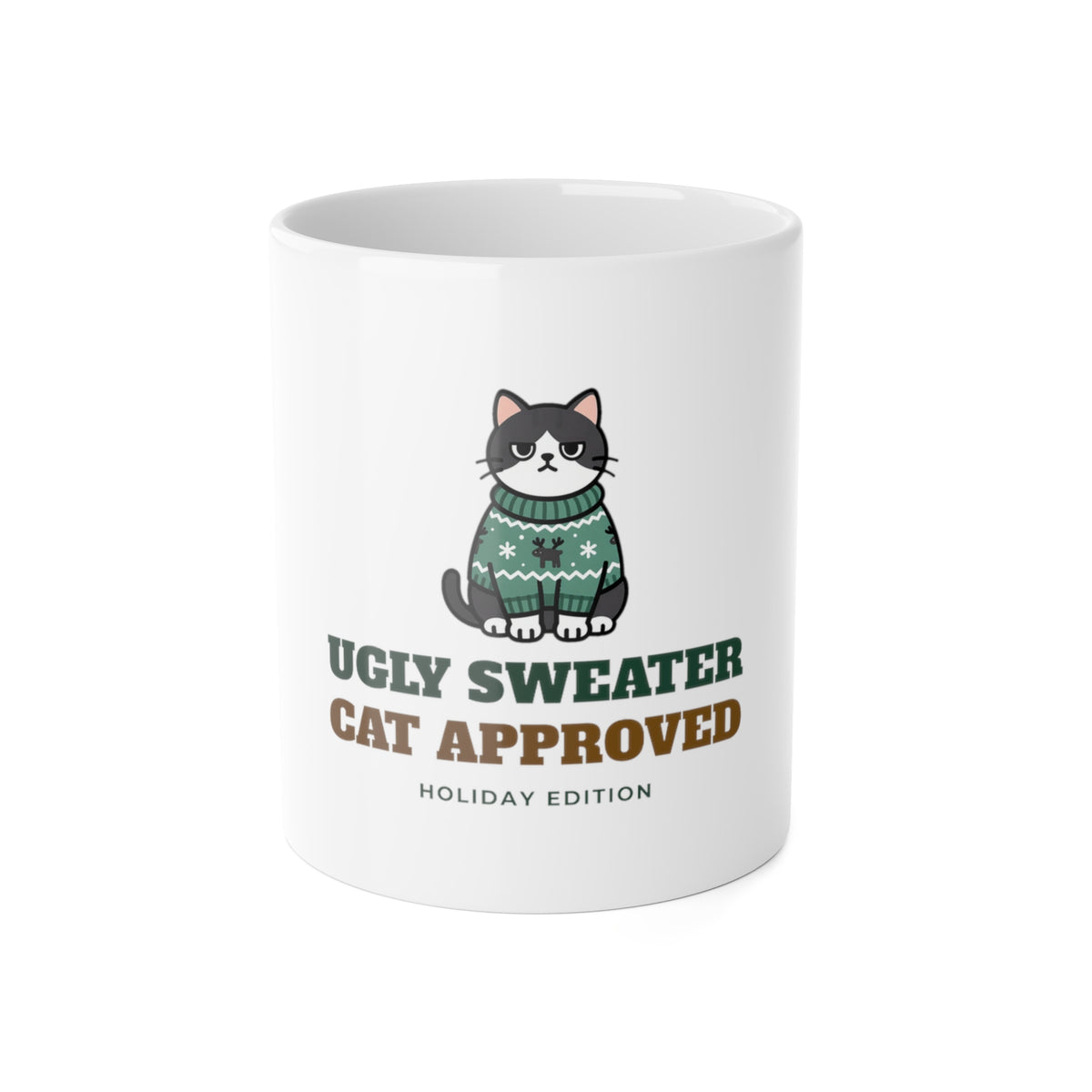 Cat Approved Ugly Christmas Sweater Mug