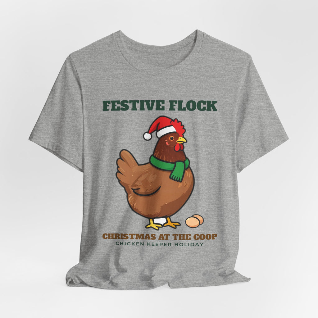 Festive Flock Chicken Christmas Tee
