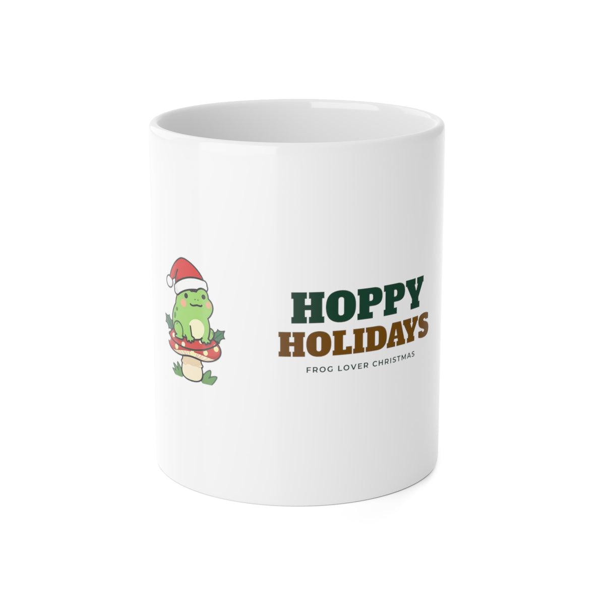 Hoppy Holidays Frog Christmas Mug - original mug design by Pastime Goods