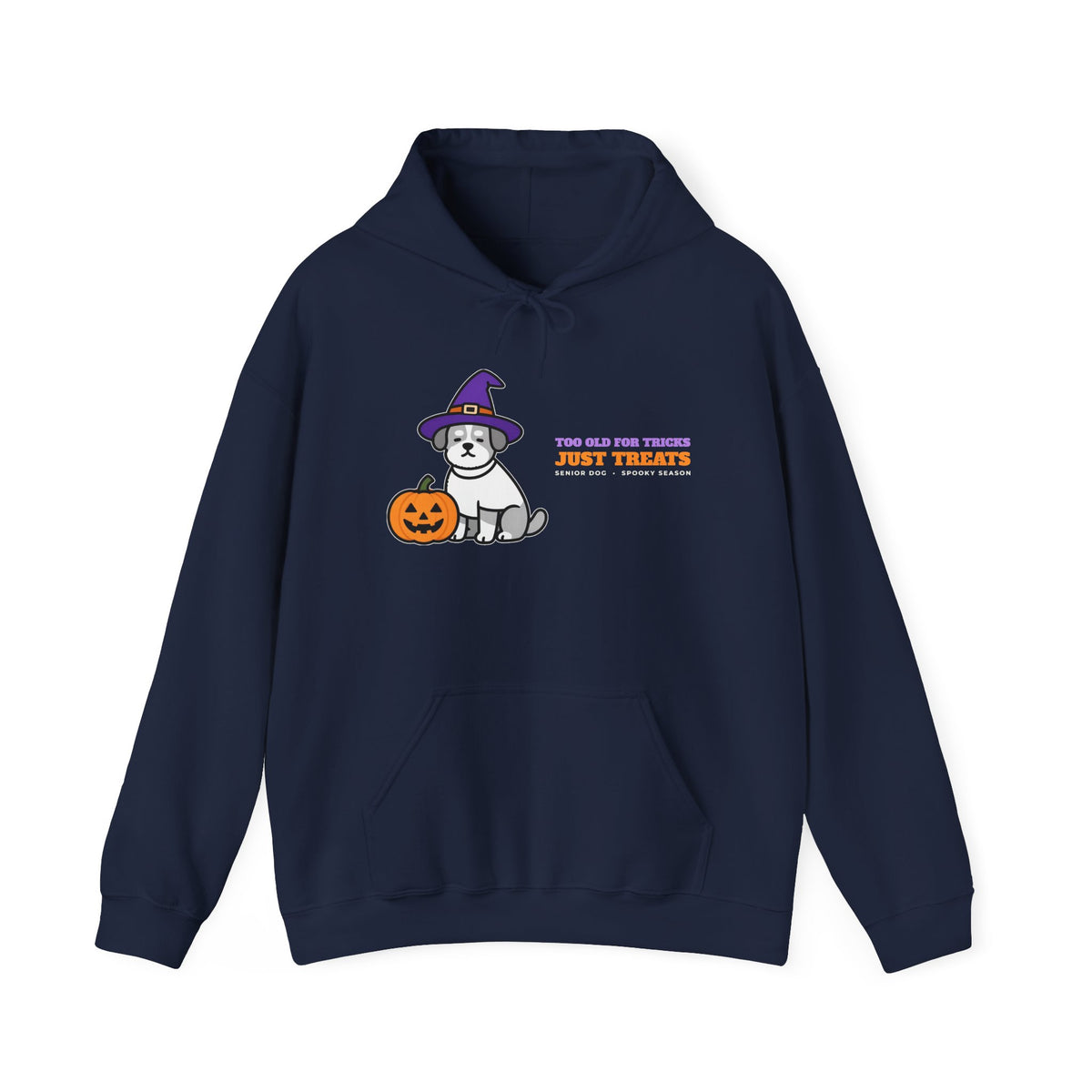 Halloween Dog Hoodie - Too Old for Tricks, Just Treats | Senior Dog Gift