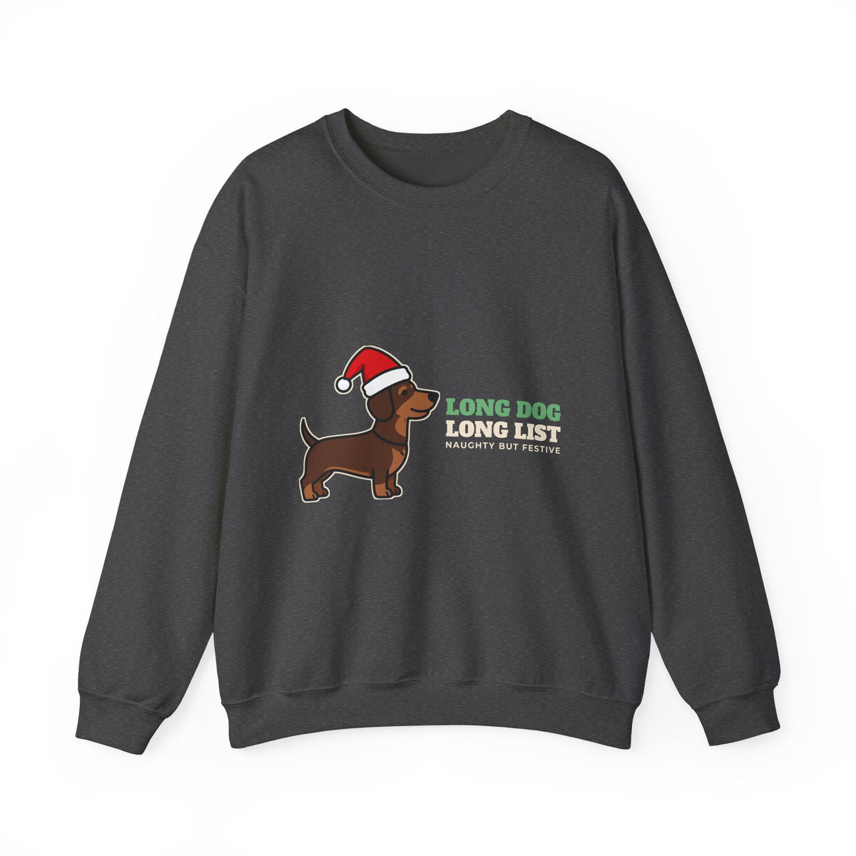 Long Dog, Long List Dachshund Christmas Crewneck Sweatshirt | Dachshund Gift
