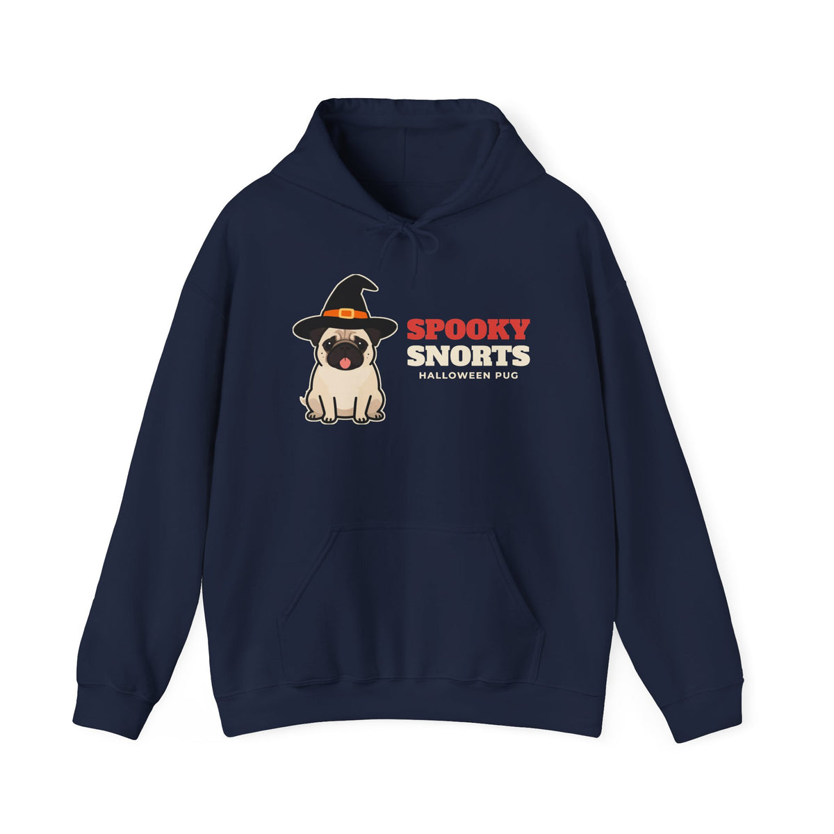 Spooky Snorts Halloween Pug Hoodie - gift for pug owners by Passtime Goods (photo 4)