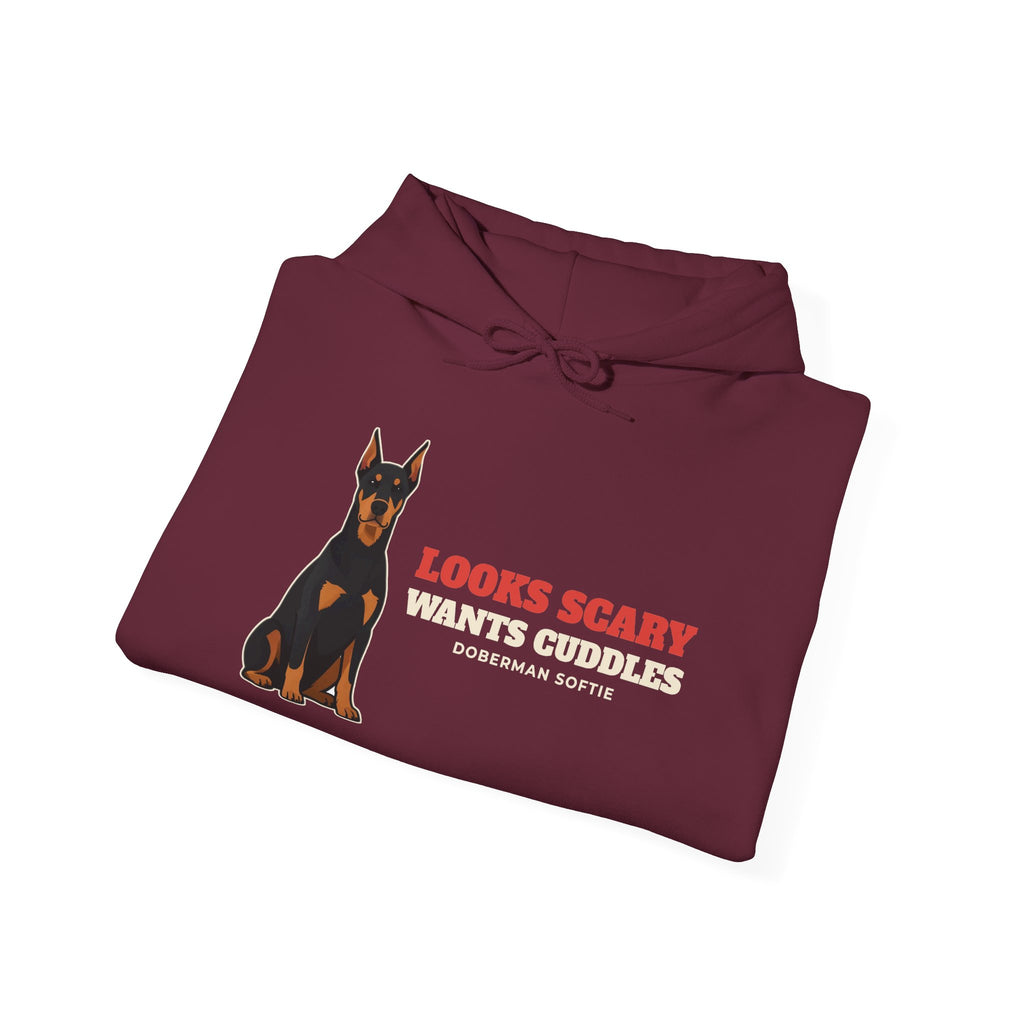 Looks Scary, Wants Cuddles Doberman Hoodie | Doberman Gift