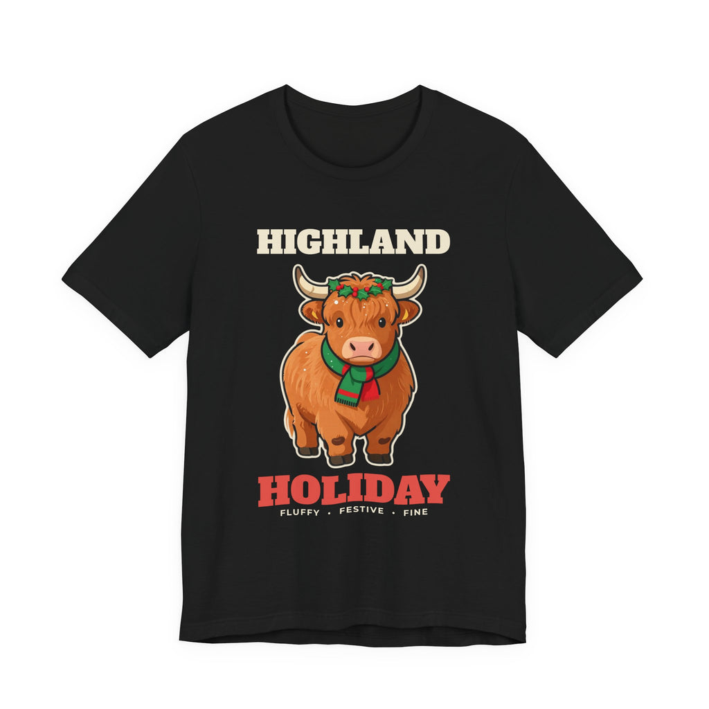 Highland Holiday Cow Christmas Tee