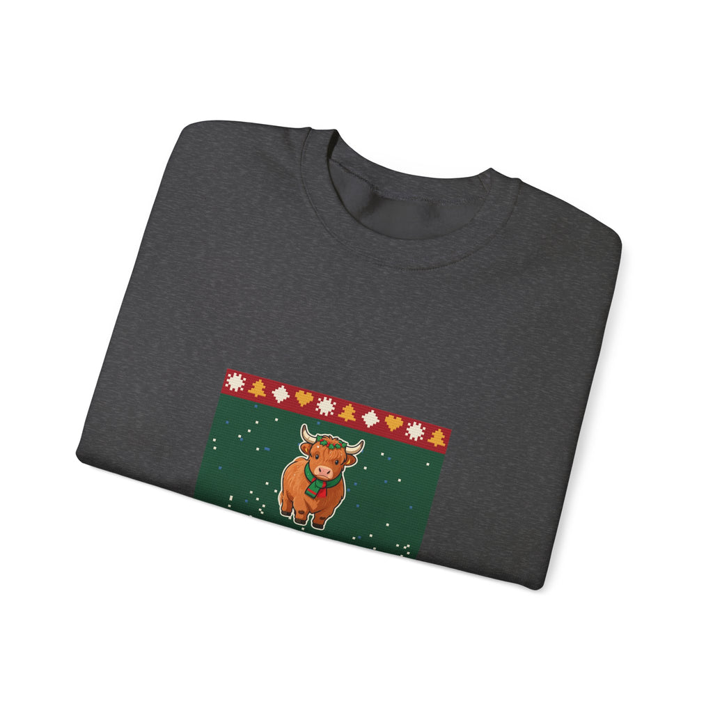 Moo-ry Christmas Ugly Sweater Crewneck Sweatshirt