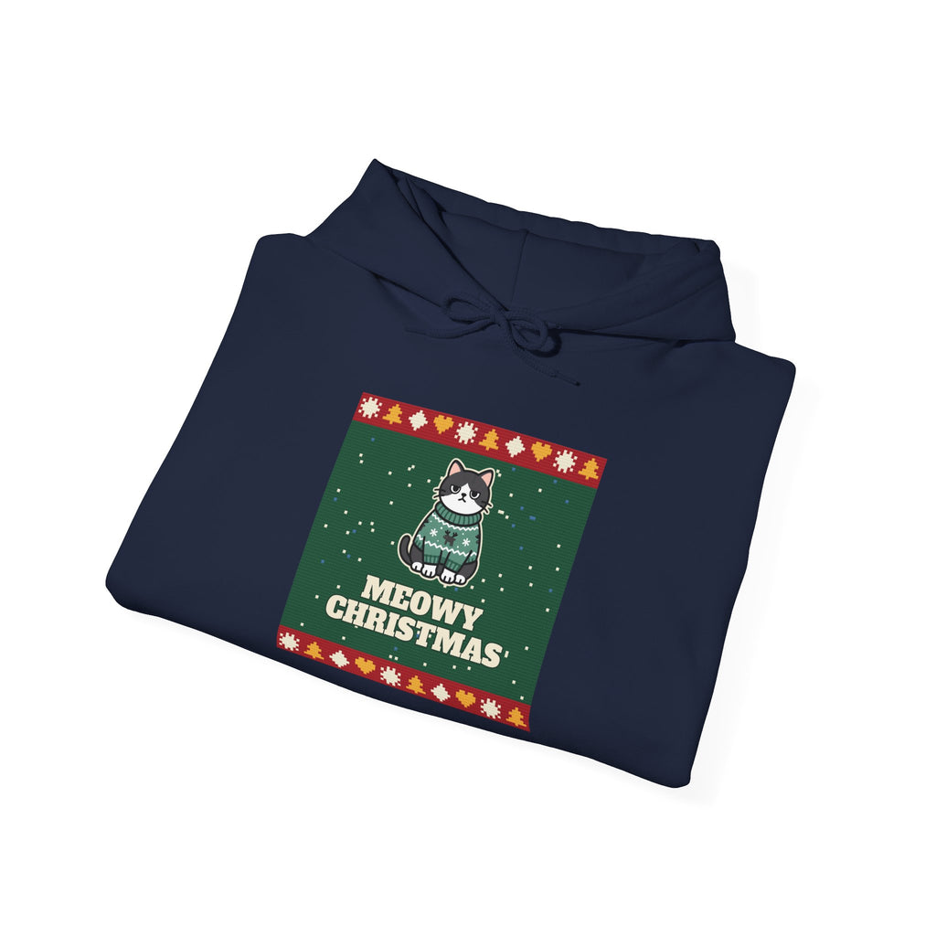 Meowy Christmas Ugly Sweater Hoodie