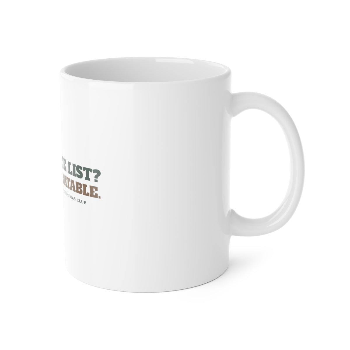Nice List? Debatable Cat Christmas Mug