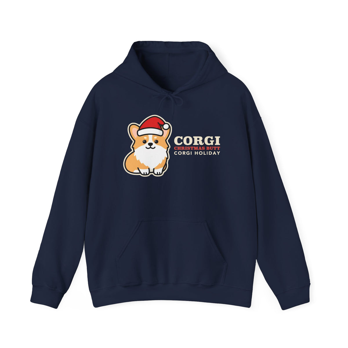 Corgi Christmas Hoodie | Corgi Santa Hat Christmas Sweatshirt | Corgi Mom Dog Christmas Gift