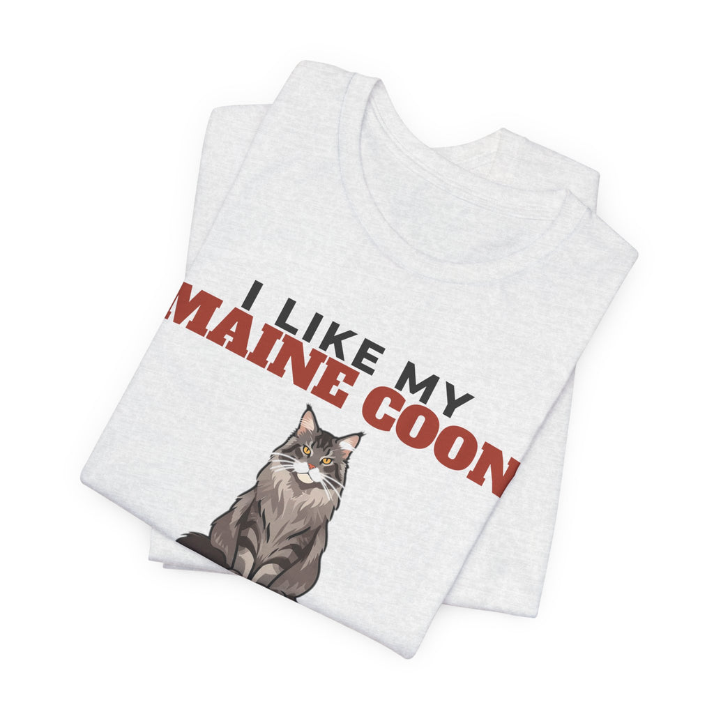 I Like My Maine Coon, Cold Beer and Maybe 3 People Tee | Funny Maine Coon Dad Gift