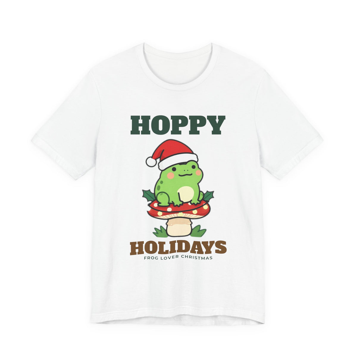 Hoppy Holidays Frog Christmas Tee - original t-shirt design by Pastime Goods