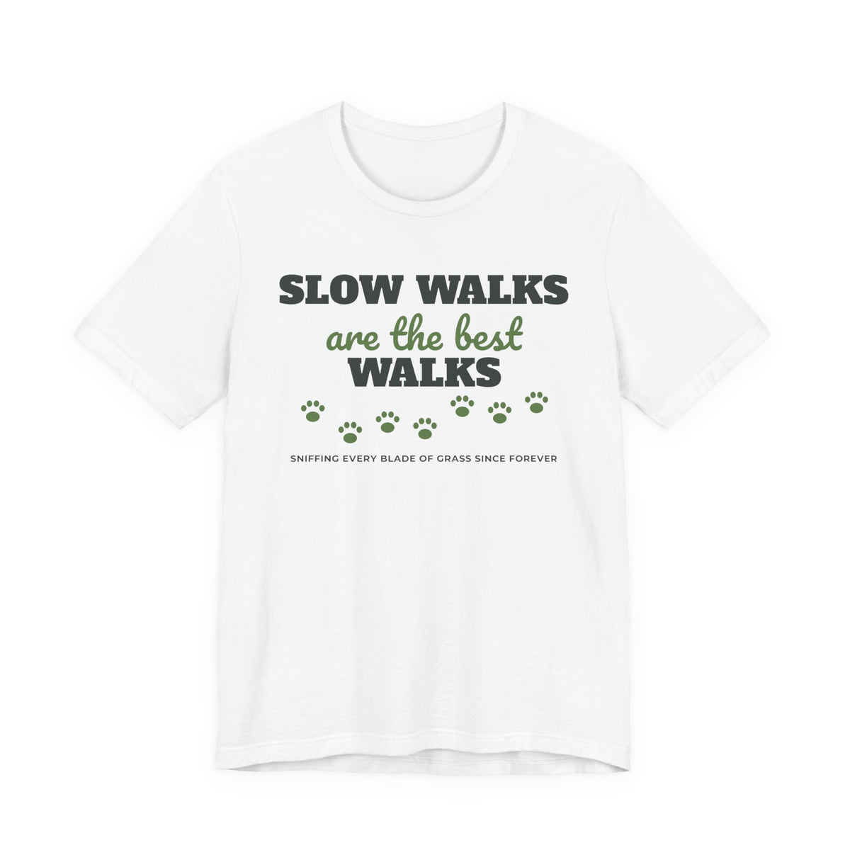 Old Dog Shirt - Slow Walks Are the Best Walks Tee - original t-shirt design by Pastime Goods