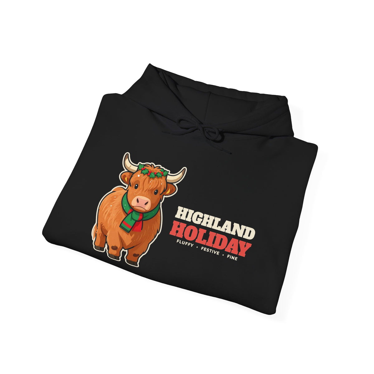 Highland Holiday Cow Christmas Hoodie