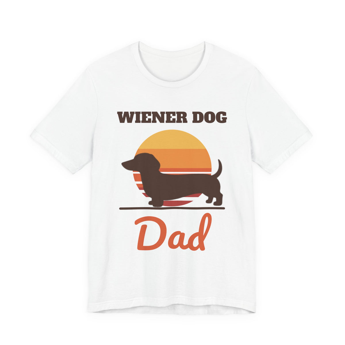 Dachshund Dad Shirt - Retro Wiener Dog Dad Tee - original t-shirt design by Pastime Goods