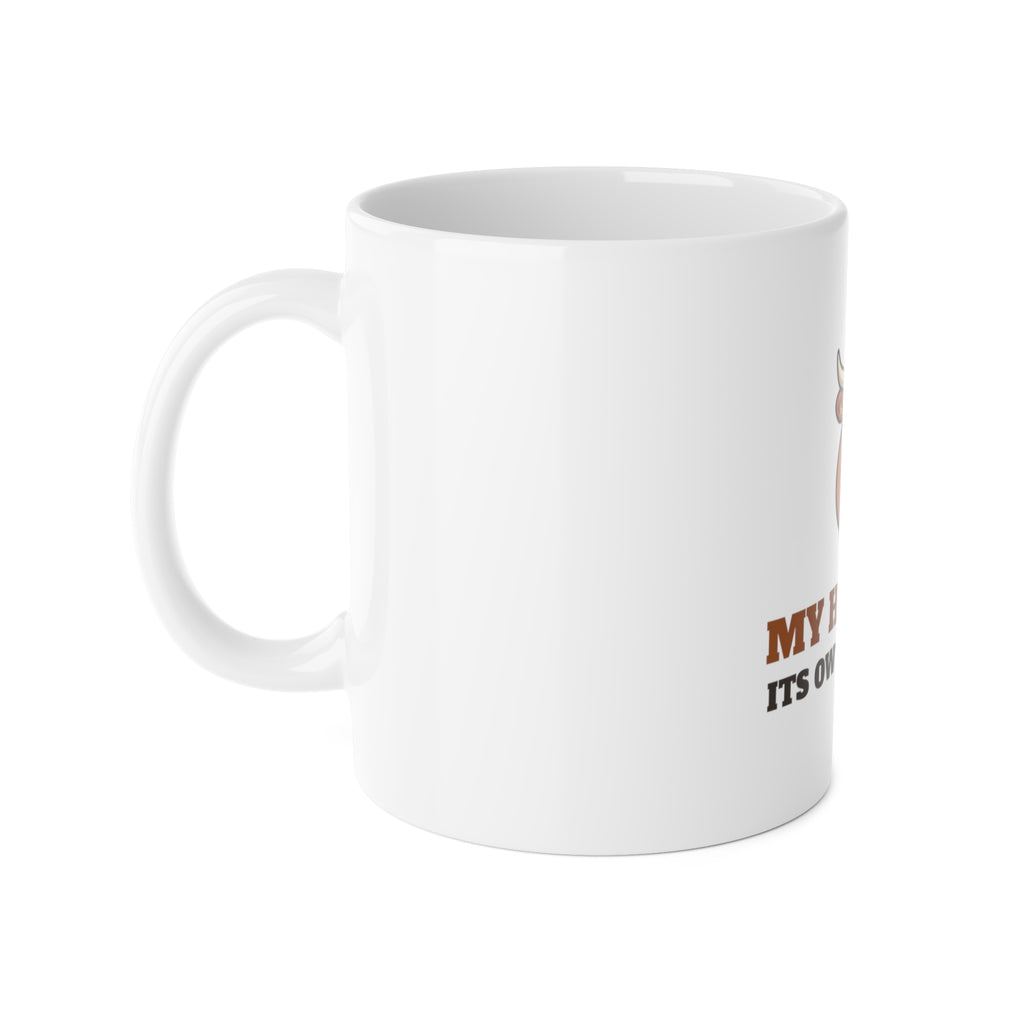 Highland Cow Mug - My Hair Has Its Own Weather Coffee Cup | Cow Lover Gift