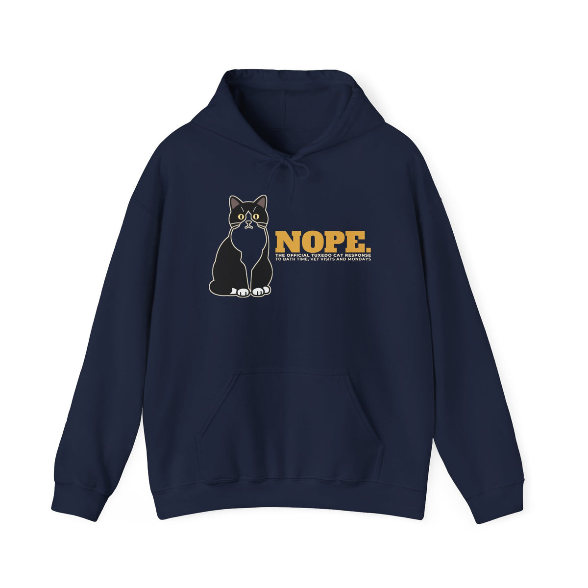 Nope. Funny Tuxedo Cat Hoodie | Tuxedo Cat Lover Gift
