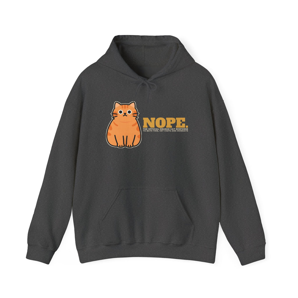 Nope. Funny Orange Cat Hoodie | Orange Cat Lover Gift